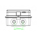 *EV POWERBOX IP65 Metal, Black - 5 module IP65 Metal EV Enclosure with A Type Bi-Directional RCBO and SPD 